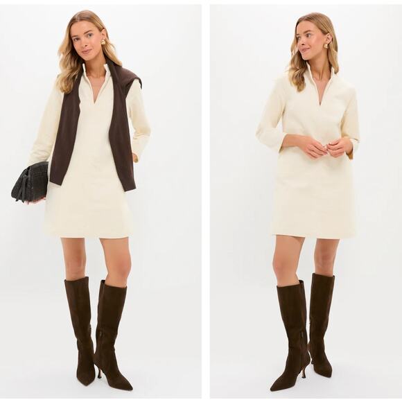 TUCKERNUCK Clifton Corduroy Shift Dress Winter White Cream Sz XXXL {GG40} - Picture 1 of 5